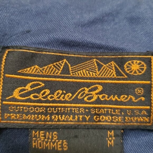 80s 90s Mint Vintage Eddie Bauer Barn Coat Down Fill Cotton Canvas M - Picture 9 of 13